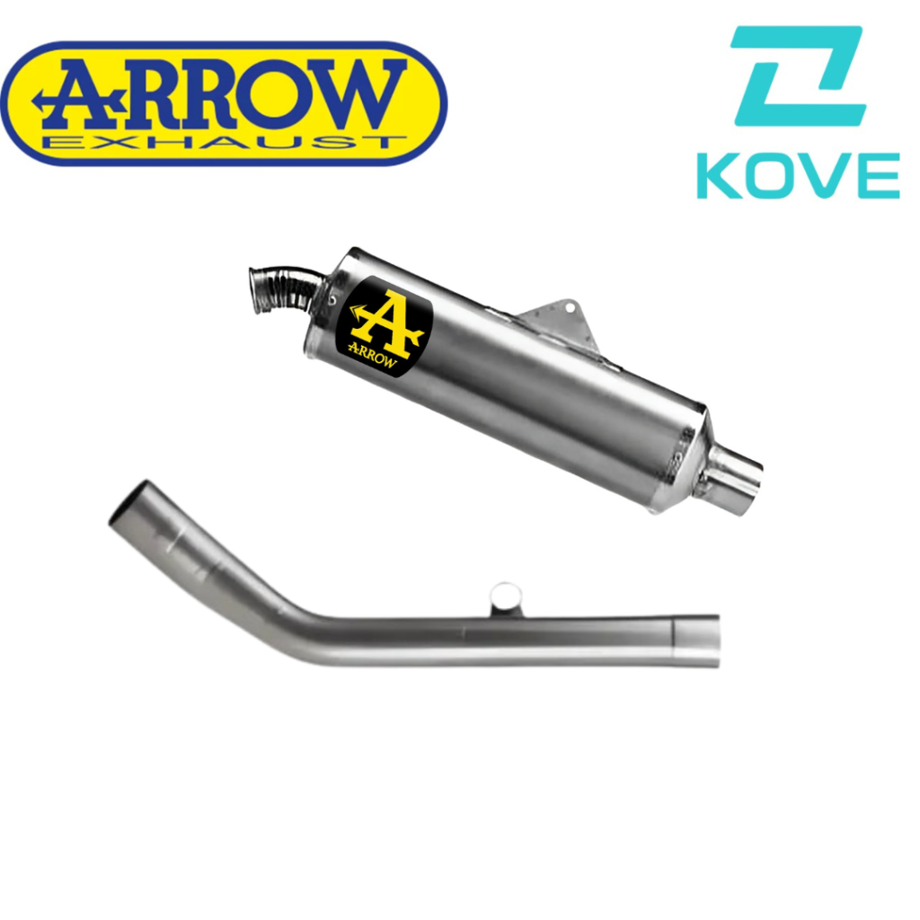 Kit scarico completo Arrow Indy Race Titanio + Raccordo centrale per Kove 450 Rally